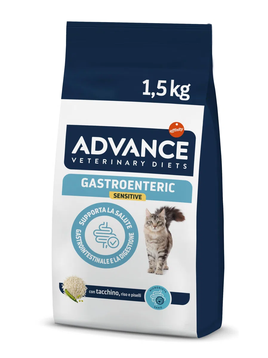 Advance Veterinary Diets - Gastroenteric Sensitive - Cibo per Gatti con Problemi Gastrointestinali - 1,5kg