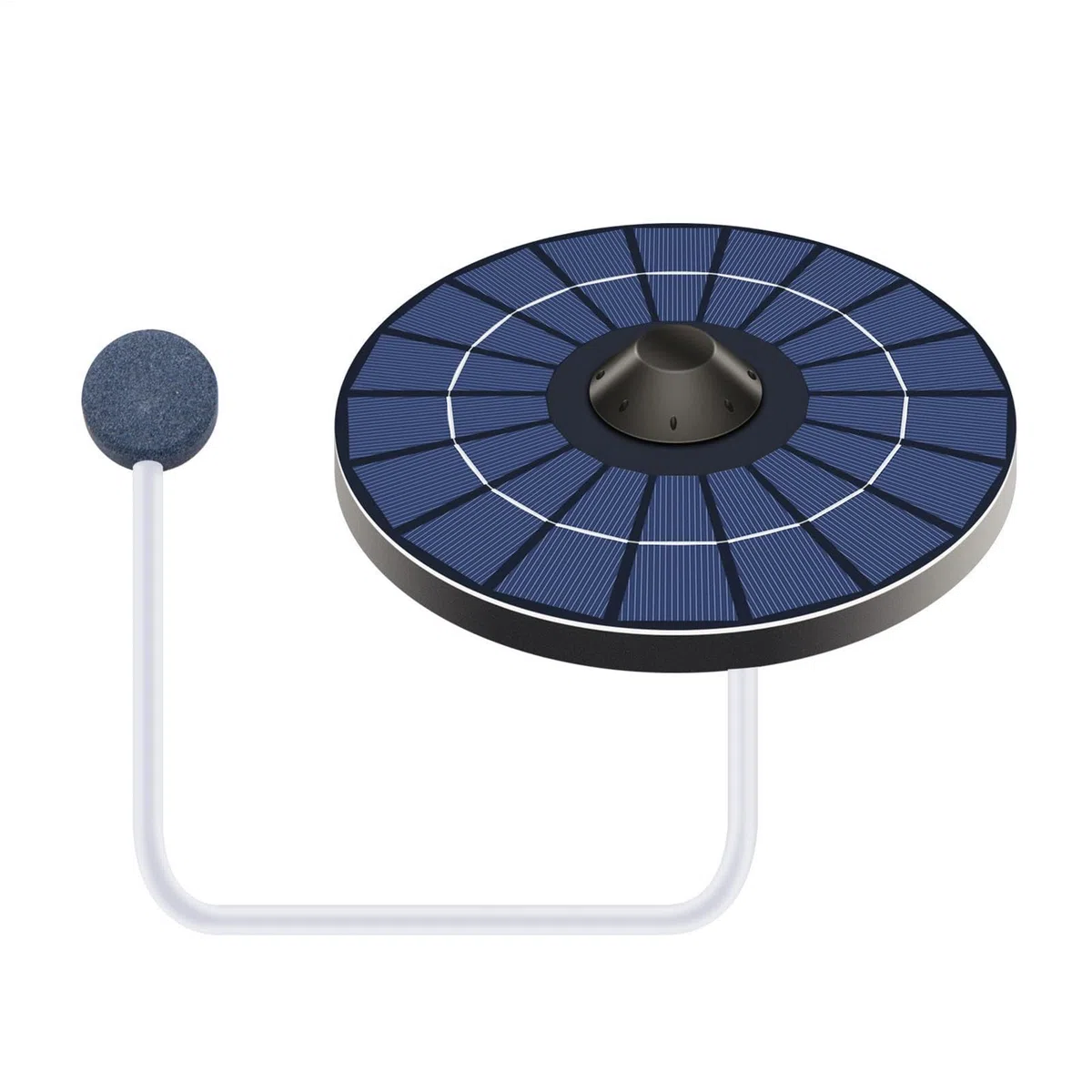 Ossigenatore per laghetto solare - Pompa ad aria per ossigenatore solare 18x18 cm per laghetto | Pompa per ossigeno con pietra ad aria, pompe a basso rumore con pietra a bolle, per acquari all'aperto