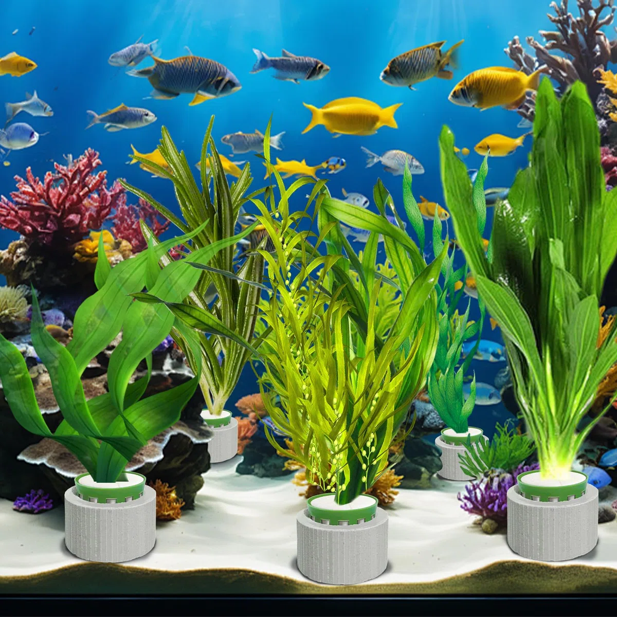 15 Pack Acquario Pianta Pesi, Pianta Pesi per Serbatoio di Pesce, Anti-Floating Acquario Fisso Anello Ancore per Paesaggio Decorazione Accessori