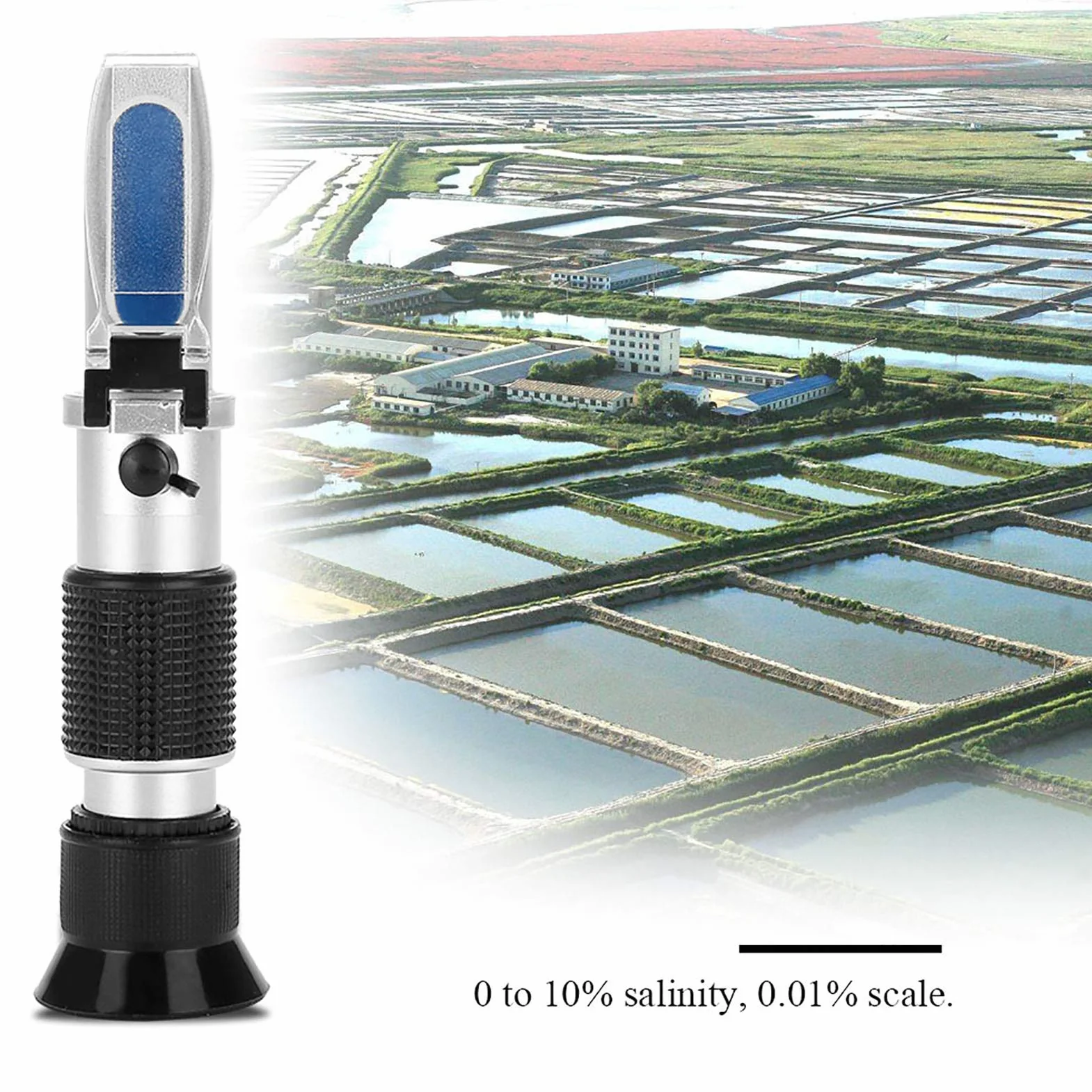 Rifrattometro Salinometro, Misuratore di Salinità Dell'acqua di Mare Rifrattometri per L'ottica Dell'acquario Temperatura ATC Digitale 0-10% Acquario per Piscina di Acqua di Mare Serbatoio Salamoia St