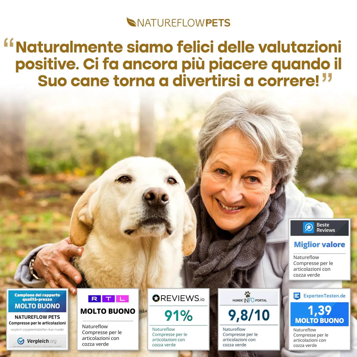 Premium Integratore Articolazioni Cane - PLURIPREMIATO VINCITORE DEI TEST Prodotto in Germania - Massima Efficacia Integratori Cane Articolazioni - Joint Care Cani Articolazioni 100 Compresse