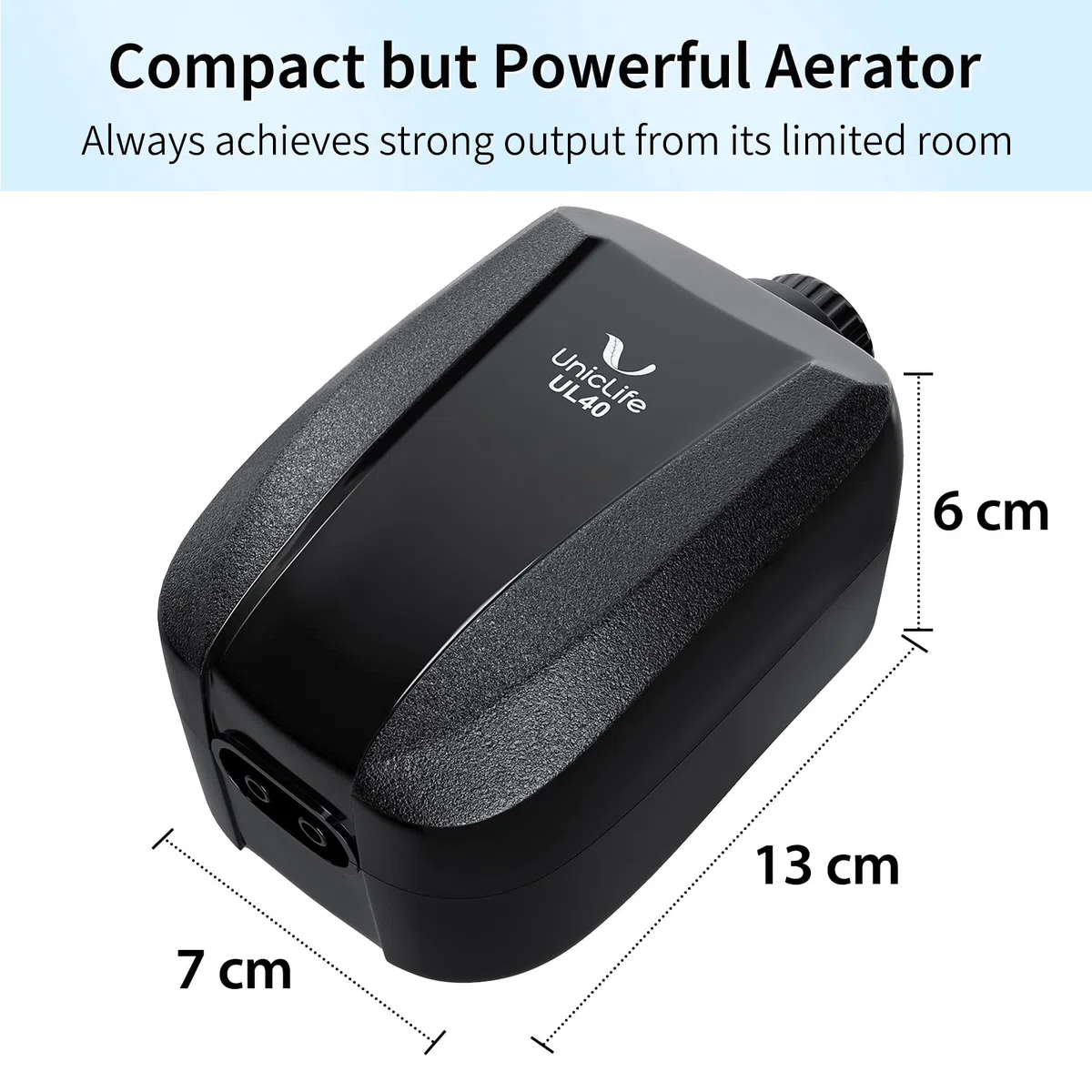 Pawfly Ossigenatore per Acquario da 4 L/min con Doppia Uscita Pompa Aeratore Silenziosa Regolabile con Pietra d'Aria Tubo d'Aria Valvola di Non Ritorno e Connettore Accessori per Acquario fino a 380 L