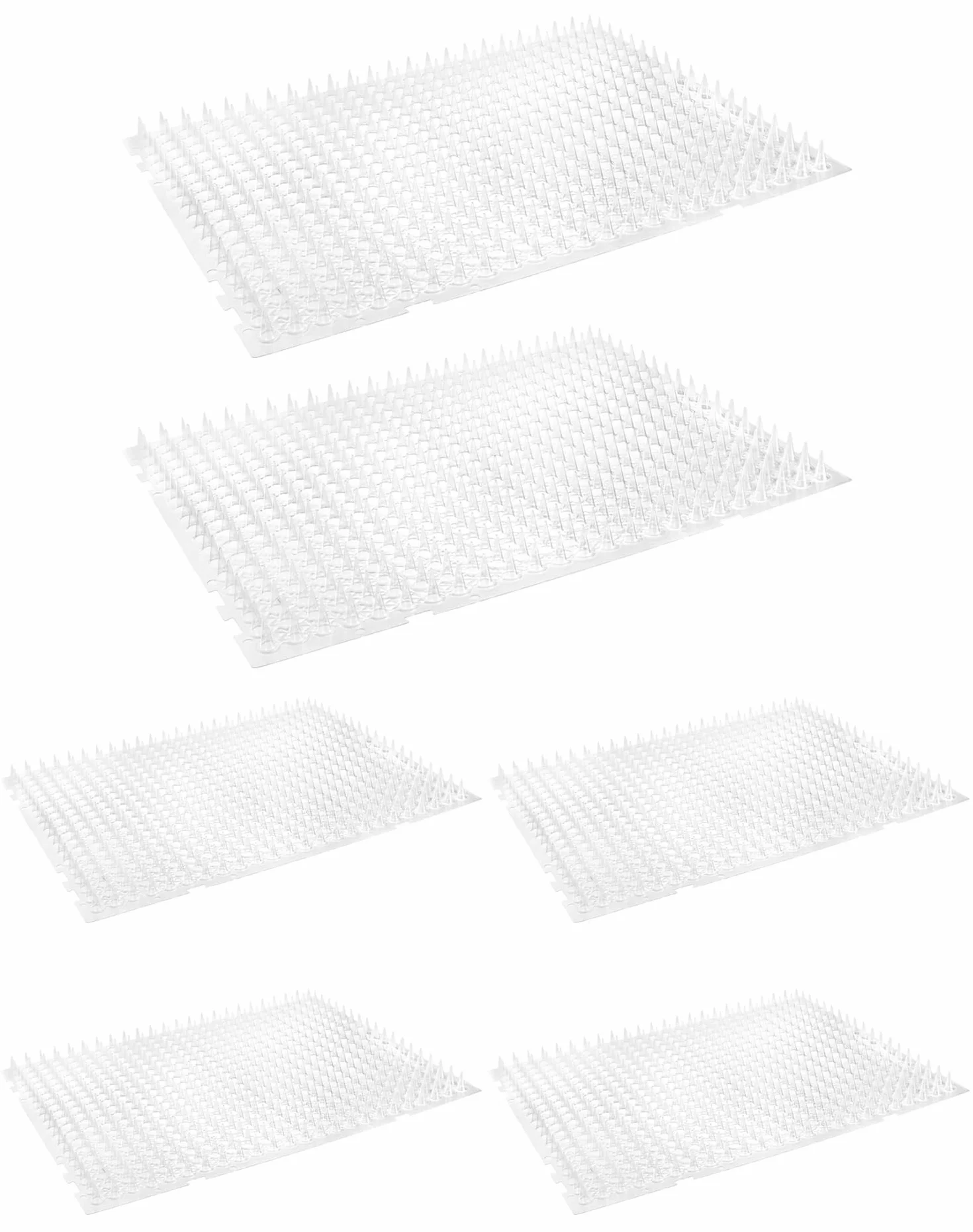 QWORK® Confezione da 6 tappetini repellenti per Gatti Trasparenti 34x42 cm, Tappetino Chiodato per respingere i Gatti in Interni ed Esterni