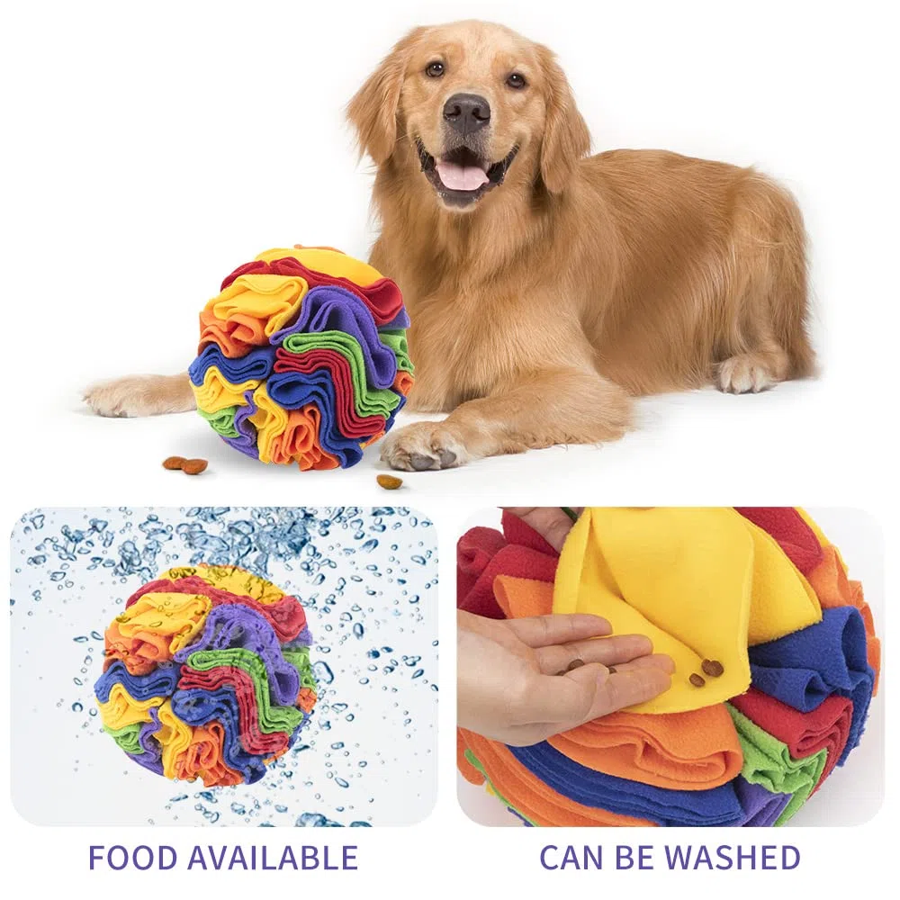 Sniffing Ball per Cani, Tappetino Snuffle Interattivo, Gioco Sfera Puzzle, Tappeto Nascondi Cibo, Addestramento per Cani di Piccola e Media Taglia