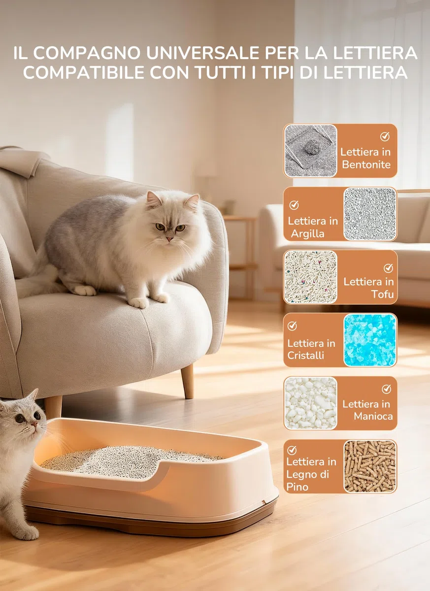 Deodorante per Lettiera per Gatti, Aop Eliminatore di Odori per Lettiera per Gatti Naturale, Neutralizzatore di Odori Inodore, Controllo Efficace Degli Odori Lettiere Gatti, 3 Pezzi