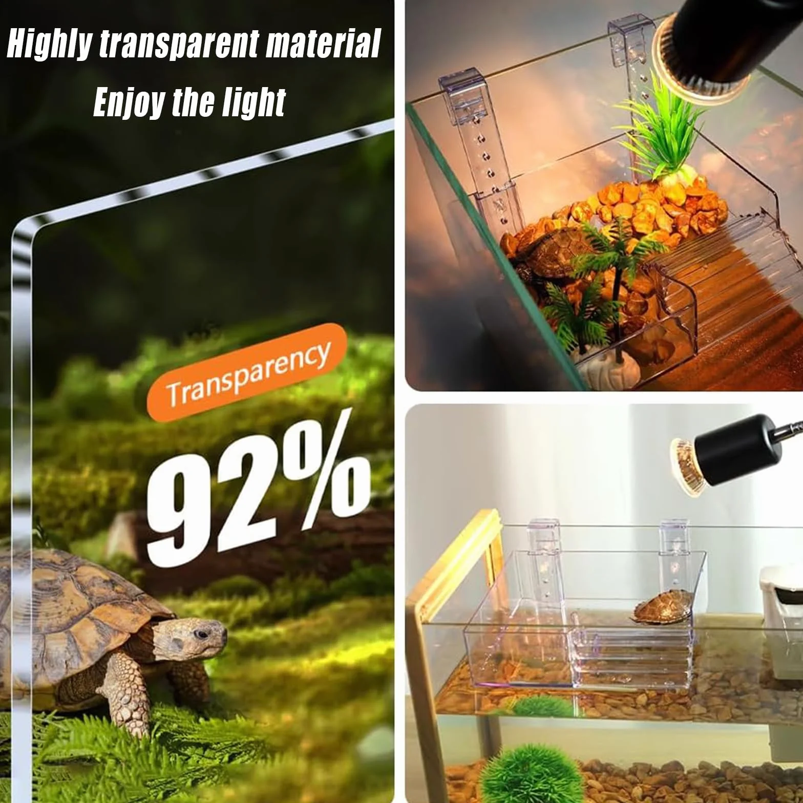 Piattaforma per Basking Delle Tartarughe In Acrilico, Rettile Acquatico Piattaforma Tartaruga, Rampe per Tartarughe In Acrilico, Accessori per acquari, per Tartarughe Marine, Piccoli Rettili, L