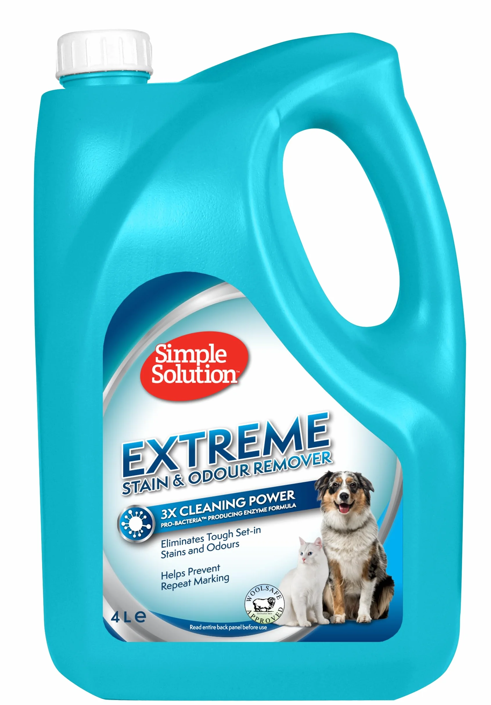 Simple Solution Extreme Elimina Macchie e Odori per Cani & Cani - 4Ltr