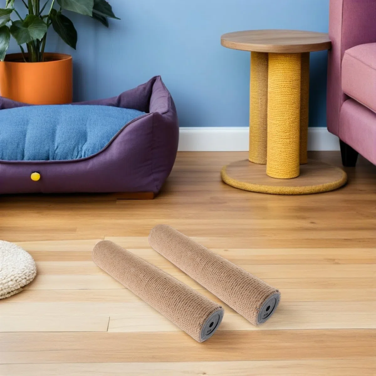 ORFOFE Ricambio Tiragraffi in Sisal per Angolo da 2 Unitá con Funzionalità DIY e Materiali ABS per Gatti da Interno per Favorire Artigli Forti