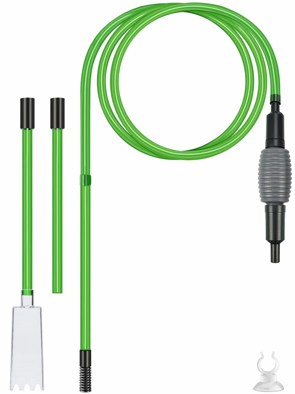 Detergente per acquario Accessori per acquari verdi Detergente per Ghiaia Pompa a sifone Detergente per ghiaia Kit con controllo del flusso regolabile per cambio d'acqua