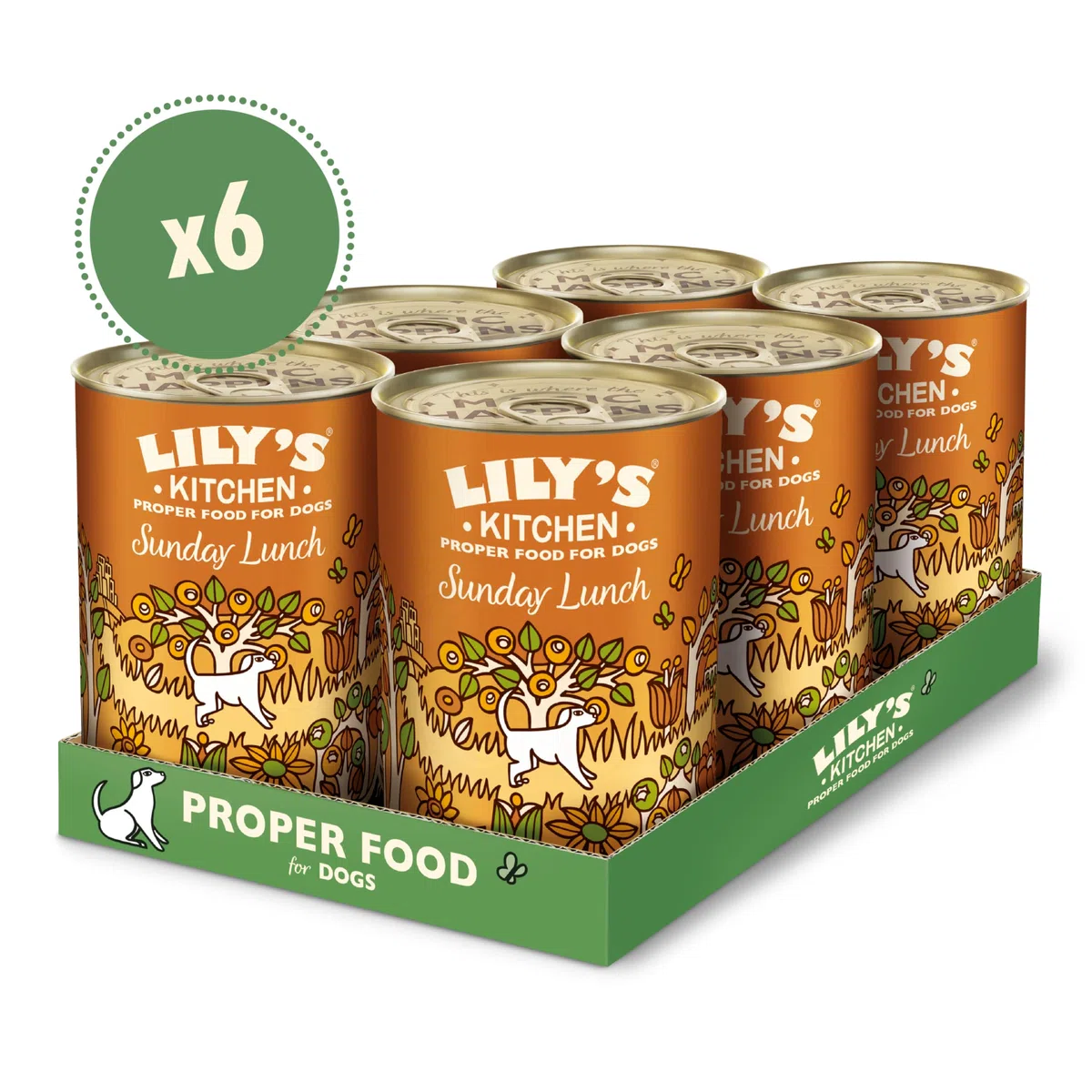Lily's Kitchen Prodotto con ingredienti naturali Cibo umido per cani Pranzo della domenica al pollo 6 x 400 g