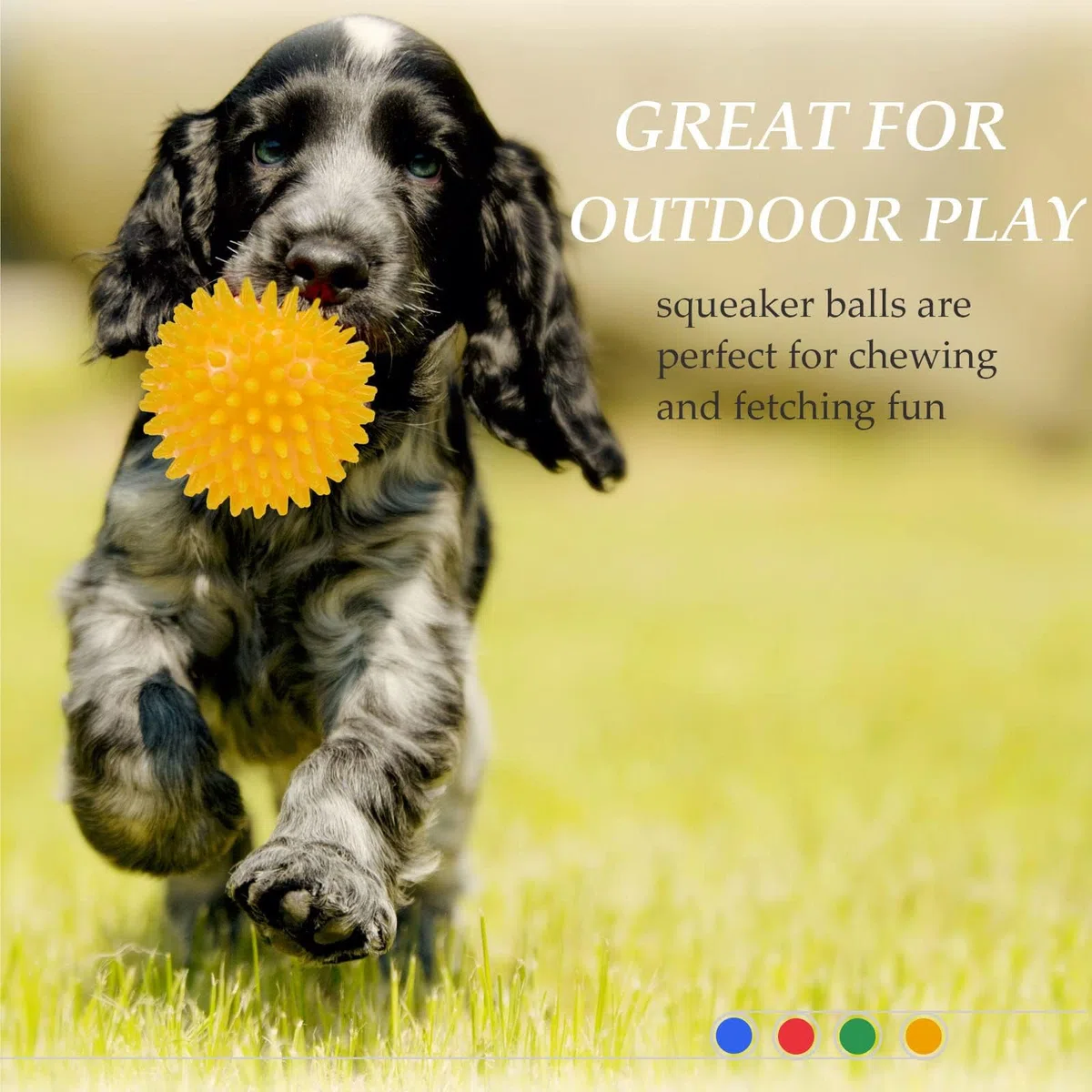 4 palline per cani grandi, 12 cm, gioco resistente per masticazione aggressiva