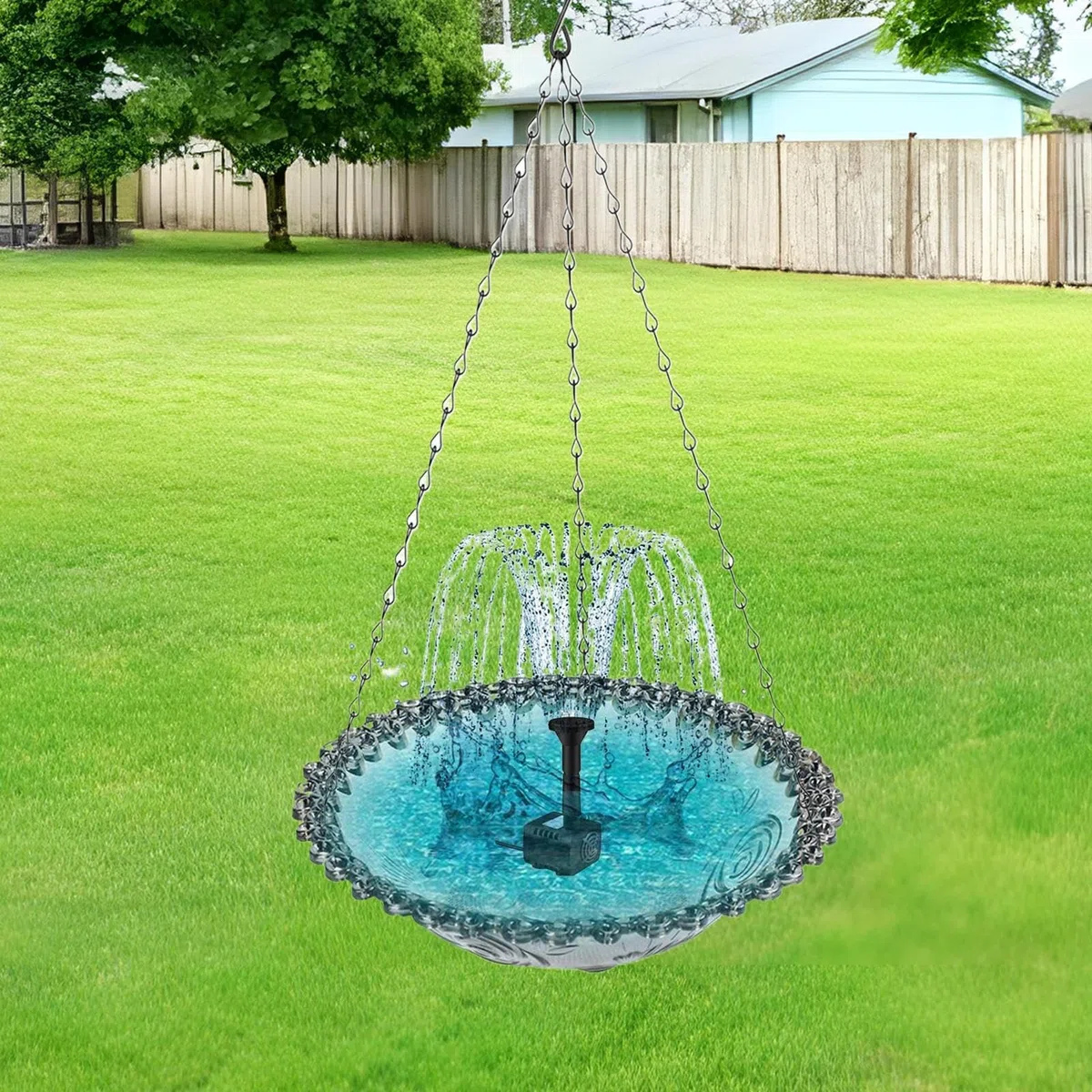 Bagni Uccelli Per Esterni, Fontana Solare Per Uccelli Da Giardino, Vasca da Bagno Decorativa Appesa per Bere da Giardino Terrazzo Balcone per Uccellini