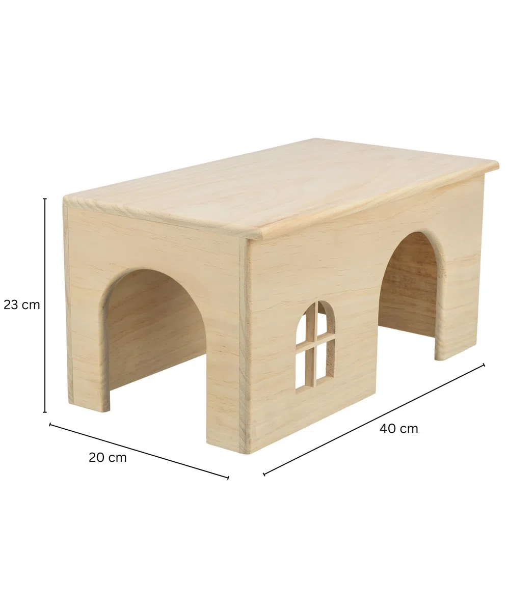 TRIXIE Casetta in legno per conigli, 40 x 20 x 23 cm