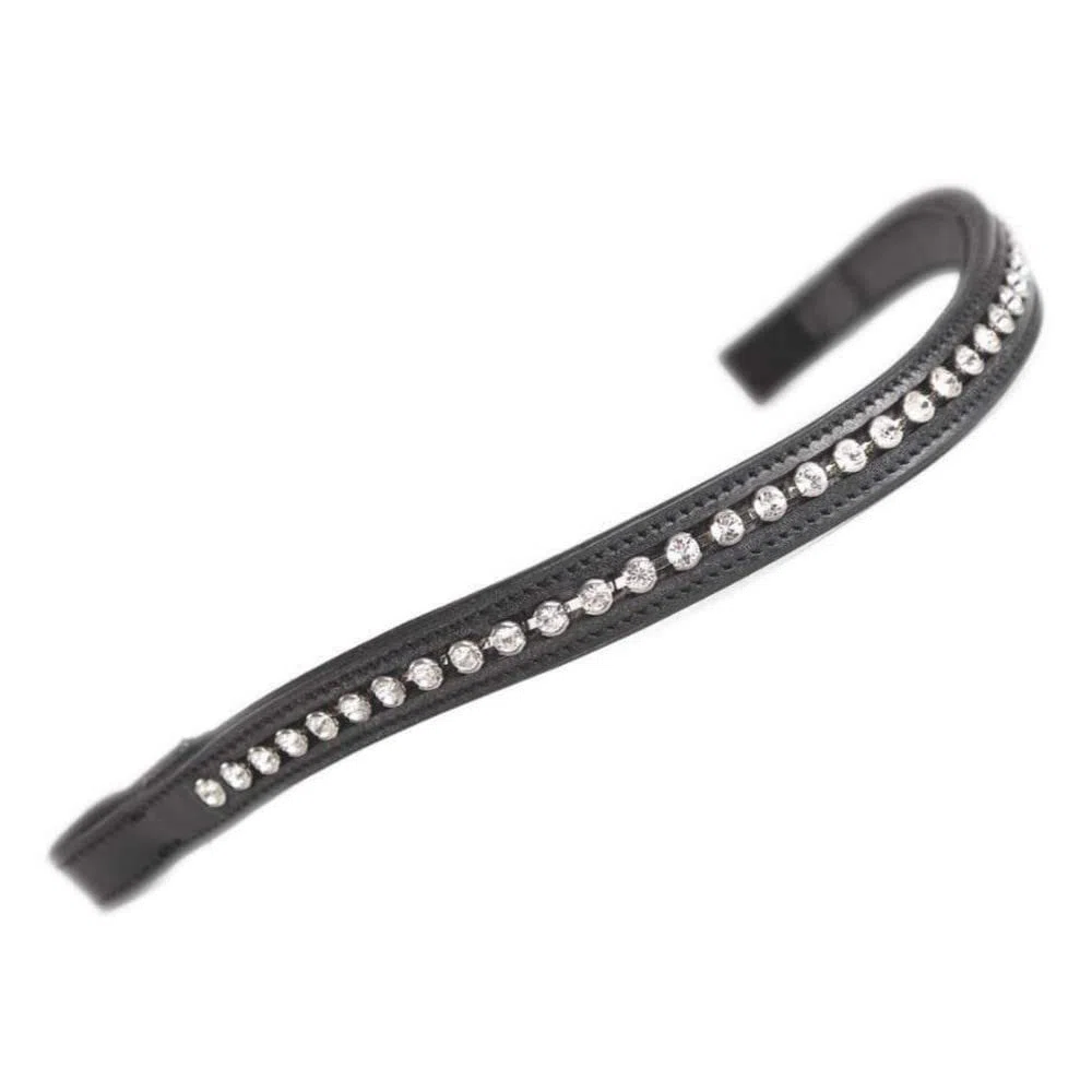 Shires Aviemore - Cinturino grande con strass, colore: Nero/Trasparente