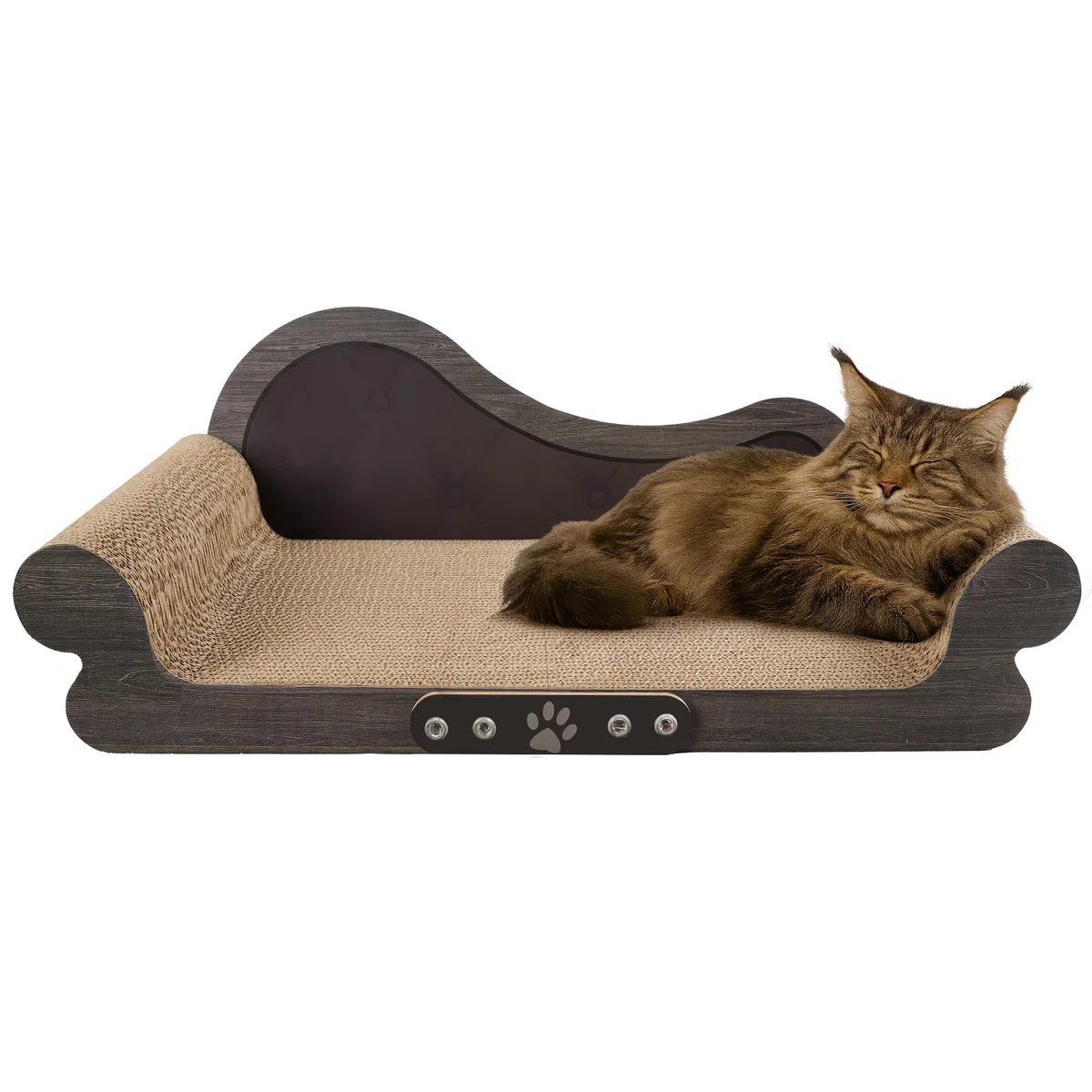 Tiragraffi per Gatti Adulti XXL - Tiragraffi Cartone 68cm Design Divano - Cartone Ondulato Rinforzato - Per Lettino Gatti e Soggiorno