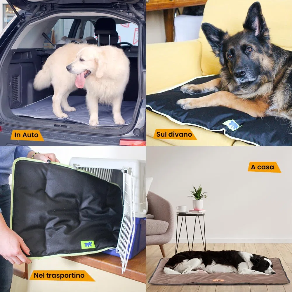 Ferplast Cuccia Cane e Gatto Antigraffio e Impermeabile, Tessuto Tecnico Resistente Tech, JOLLY Taglia Piccola, Materassino Lavabile a Mano a 30°, 65 x 48 x 3,5 cm, Grigio