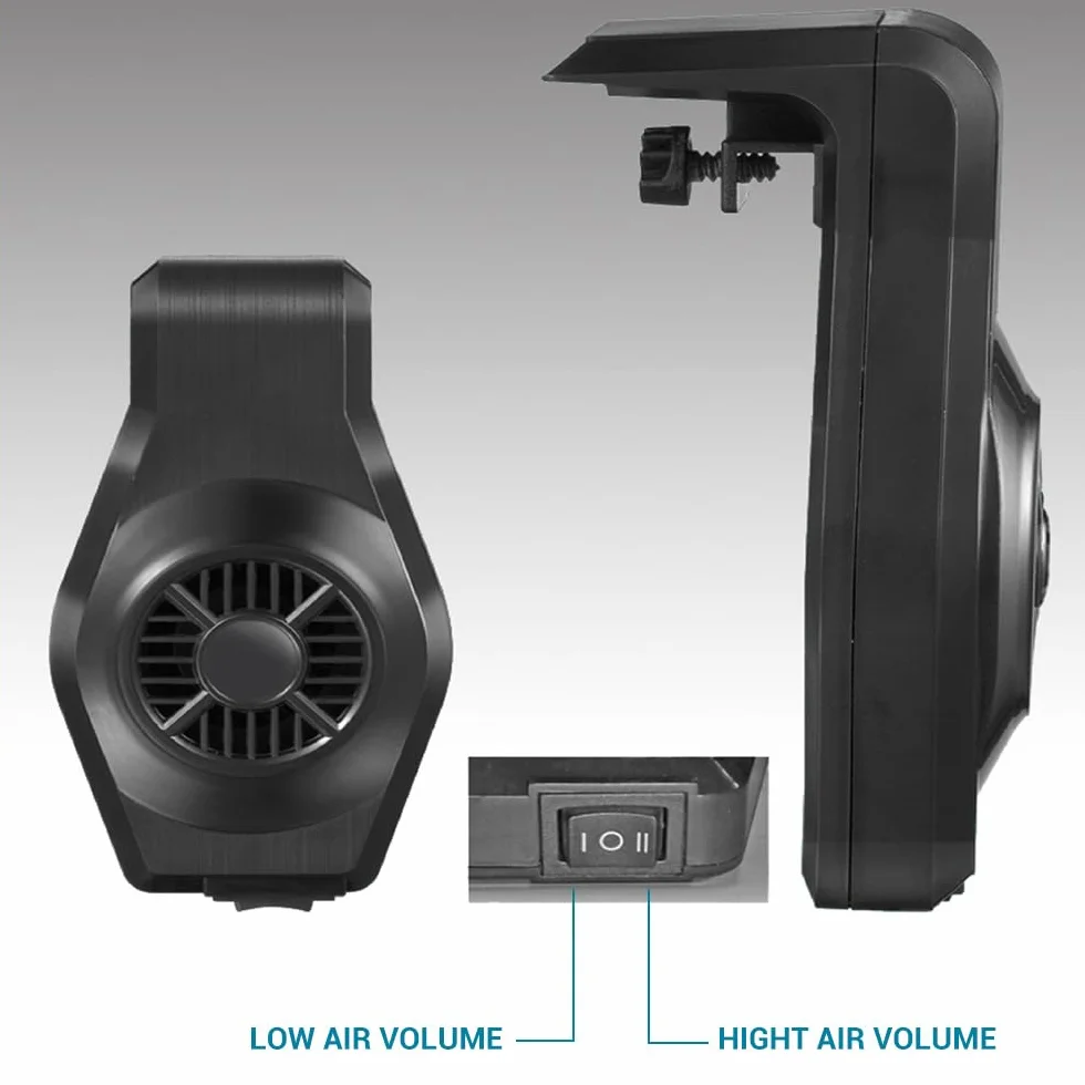 Mini ventilatore refrigeratore per acquario, ventola di raffreddamento silenziosa a 2 livelli per acquari salati e dolci