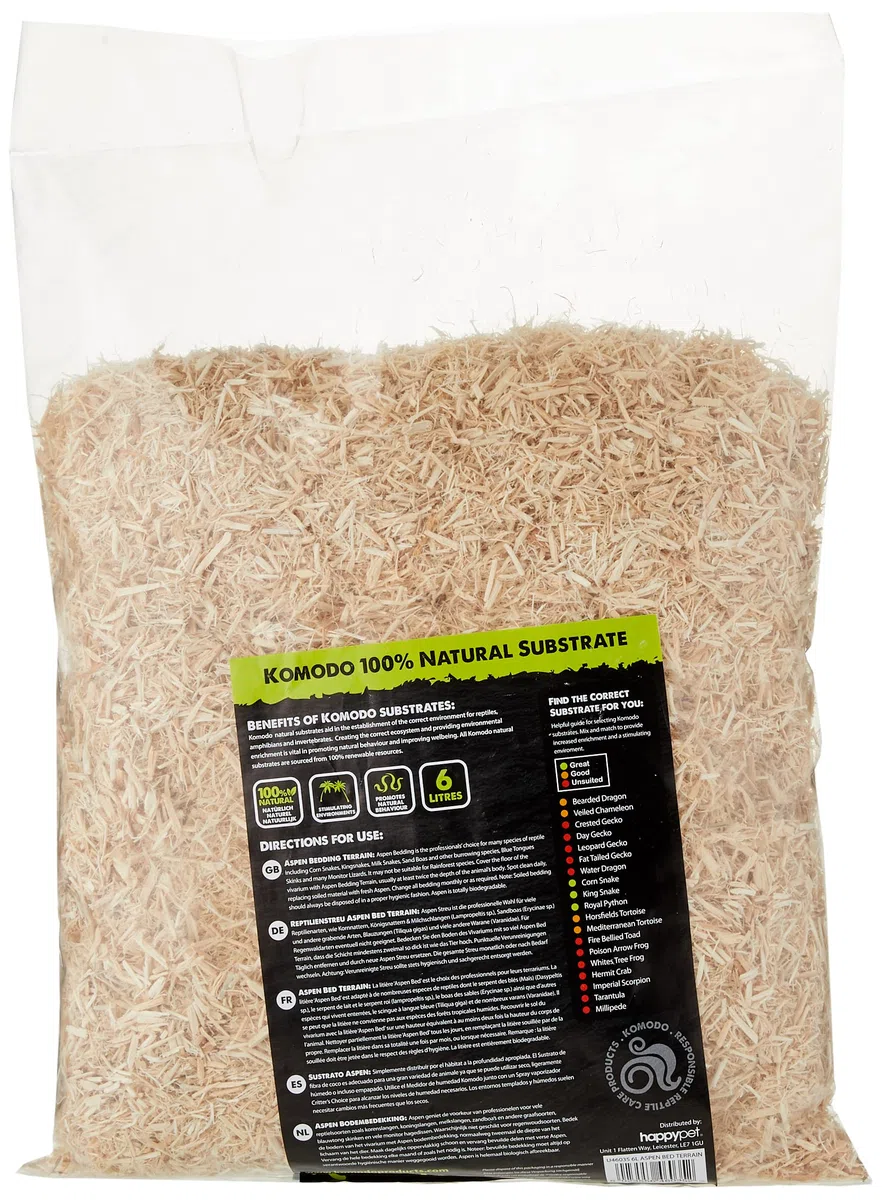 Happypet PET-554.698 Komodo Aspen Bed Terreno (6ltr)