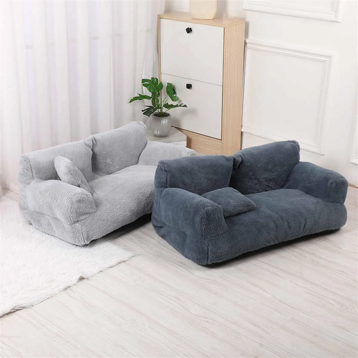 Revuera Divano for Animali Domestici, Lavabile Soffice Divano for Animali Domestici Peluche Divano for Animali Domestici Antiscivolo Letto for Cani for Divano Divano Calmante for Animali Domestici Div