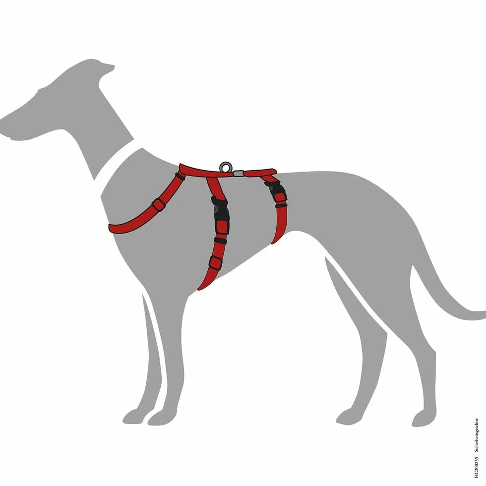 HUNTER Imbracatura a prova di fuga Vario Rapid, L rossa, Nylon