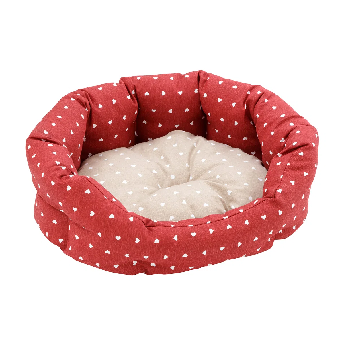 Baroni Home Cuccia per Cane e Gatto in tessuto Grigio e Stelle 50x65 cm, Morbido Divano Ovali, Comodo, per Camera da Letto Salotto Corridoio, Lavabile
