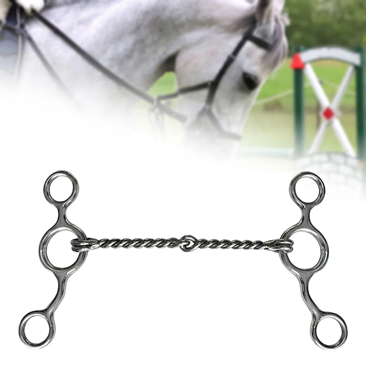 Morso per Cavallo in Acciaio Inossidabile Morso per Bocca di Cavallo 12,7 cm Metallo Addestramento all'aperto Leggero Masticazione per Cavalli Forma
