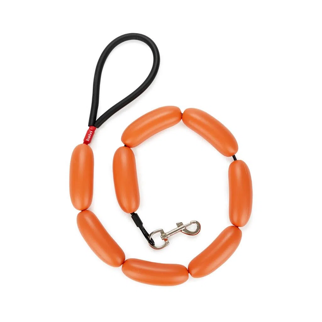 Balvi Guinzaglio cane Hot Dog Colore marrone Trendy guinzaglio per passeggiate con stile Plastica 110
