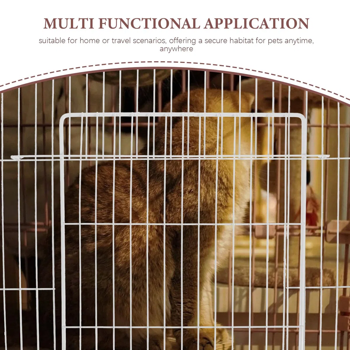 e Porta Pieghevole Interna per per Gatti per in Ferro Bianco Rete Fitta Design Componibile Facile da Montare per Recinti e Trasporto Animali