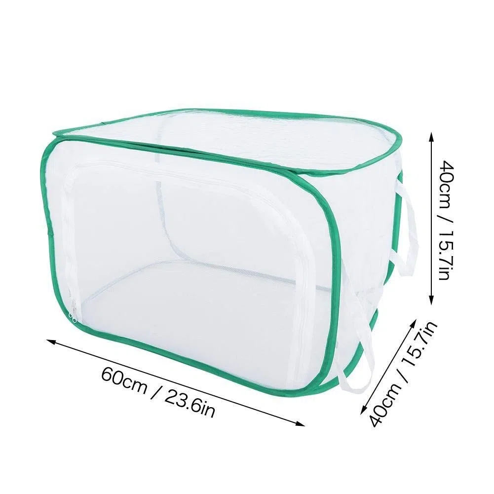 MAGT Gabbia Habitat Gabbia per Insetti, 40 × 40 × 60 cm Pieghevole Portatile Rete in Filato di Poliestere per Piante Frutta Verdura (L)