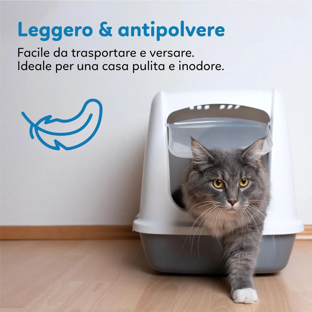 AQPET Lettiera Al Silicio Per Gatti Gatto Profumazione Neutra Super Assobente Lunga Durata Gel di Silice, 16 Litri