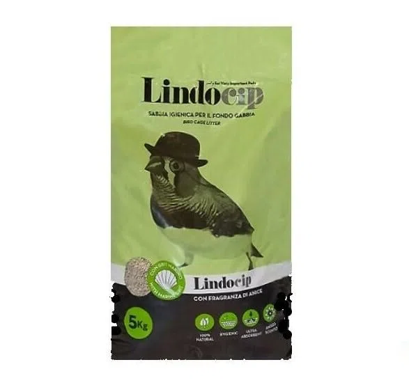 Sabbia Igienica LindoCip Fondo Gabbia Uccelli. Vendita 4 Buste da 5KG CADAUNO