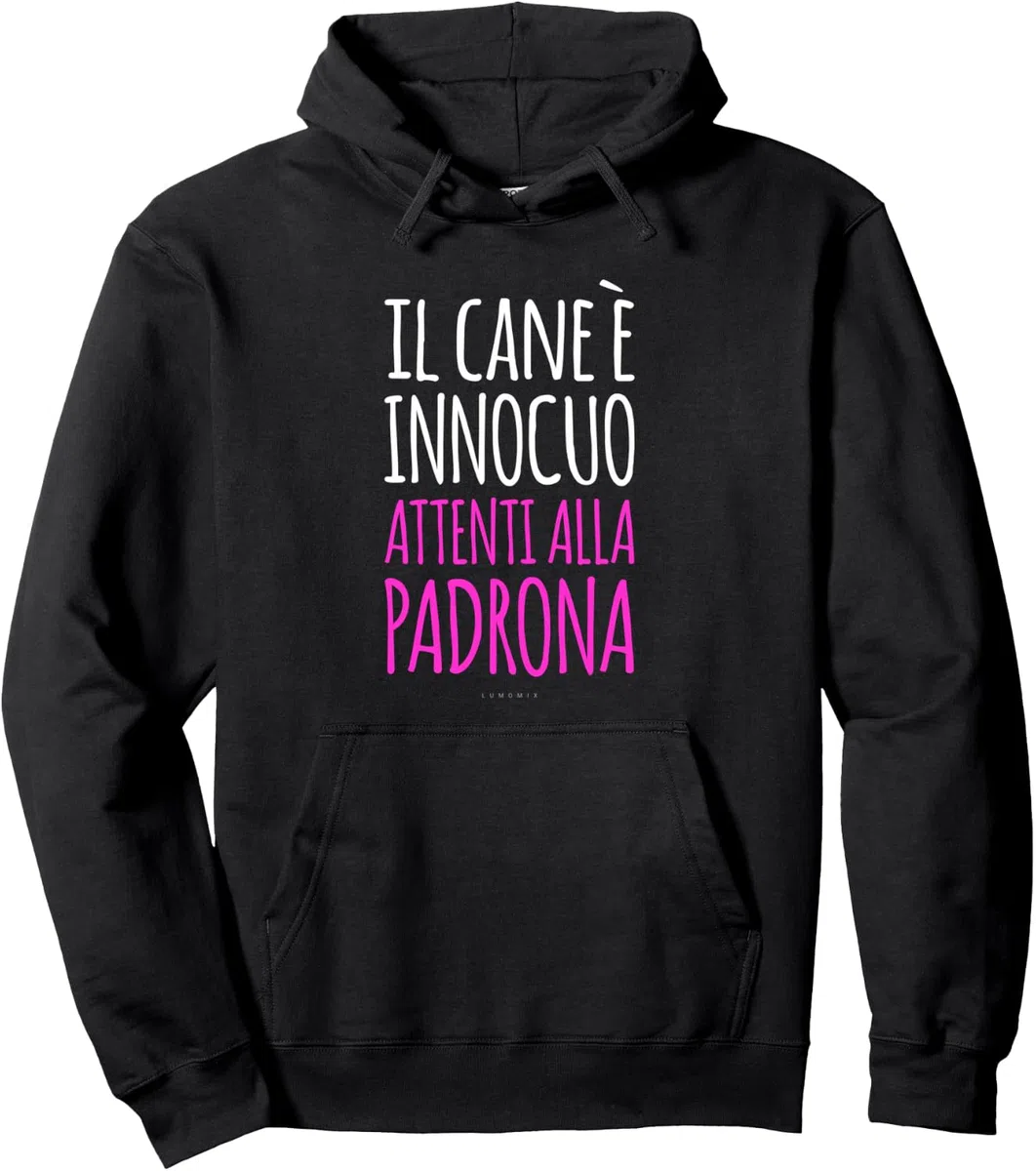 Felpe Donna Con Cappuccio Cani Divertenti Cane Innocuo Felpa con Cappuccio