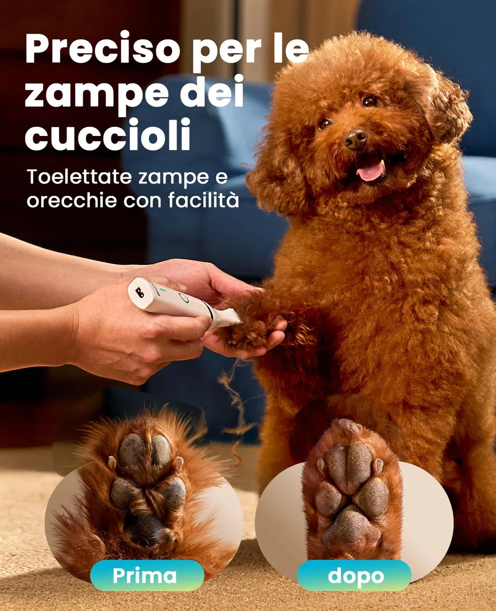 oneisall Tosatrice per cani Tosatrice a basso rumore Tosatrice per cani per gatti zampe, occhi, orecchie, viso, corpo (Bianco)