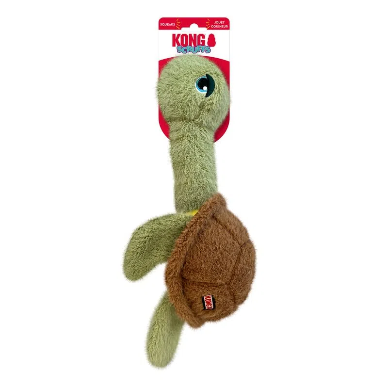 Kong Scruffs - Peluche per Cani, Motivo: Tartaruga, Colori Assortiti
