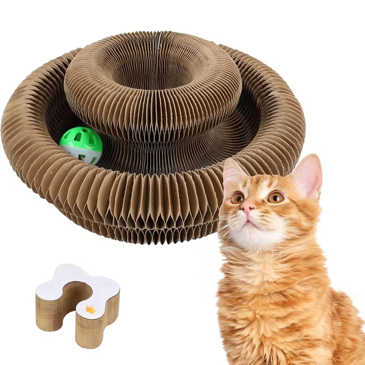 Reiteag KittySpin | Spin Regno Felin, Tiragraffi Interattivo per Gatti, Ovet Interattivo per Durevole Design Reversibile, Adatto a tutte le taglie