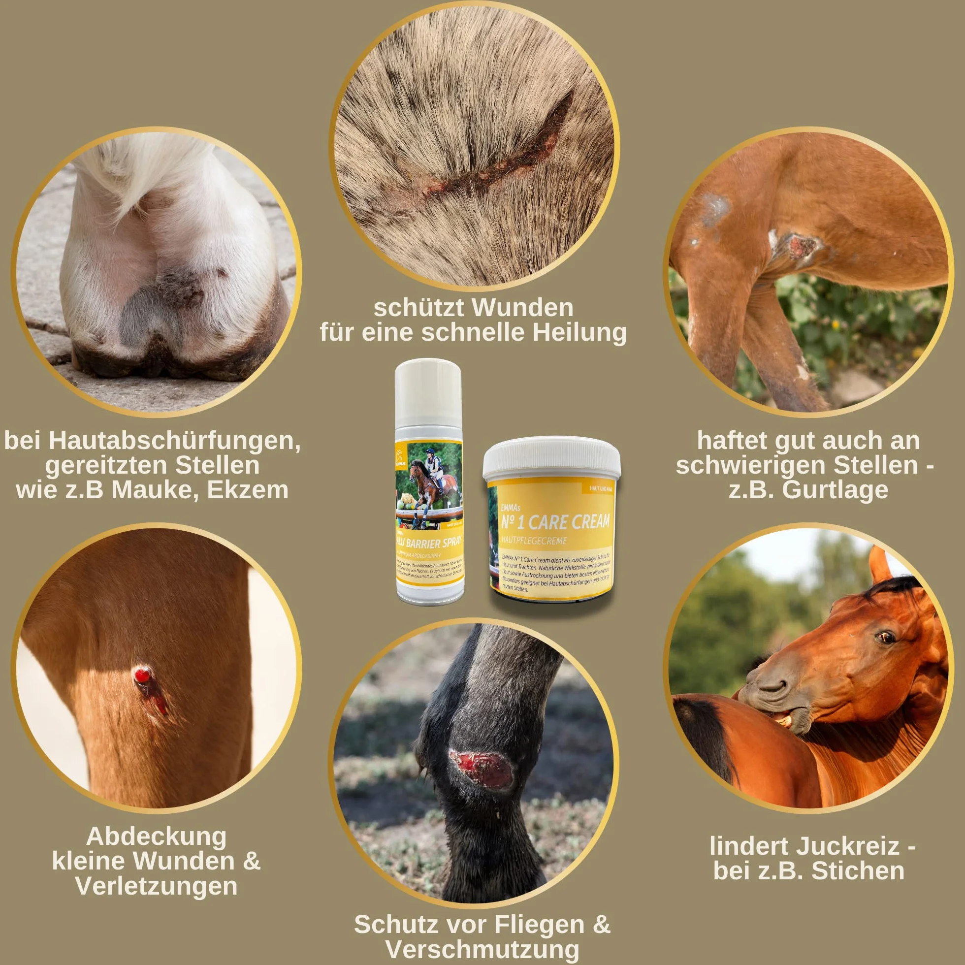 Spray all'argento + unguento allo zinco Cavallo Mucca I spray per la protezione delle ferite, per la guarigione delle ferite, per la disinfezione delle ferite I Cerotto spray per cani 250 ml 200ml
