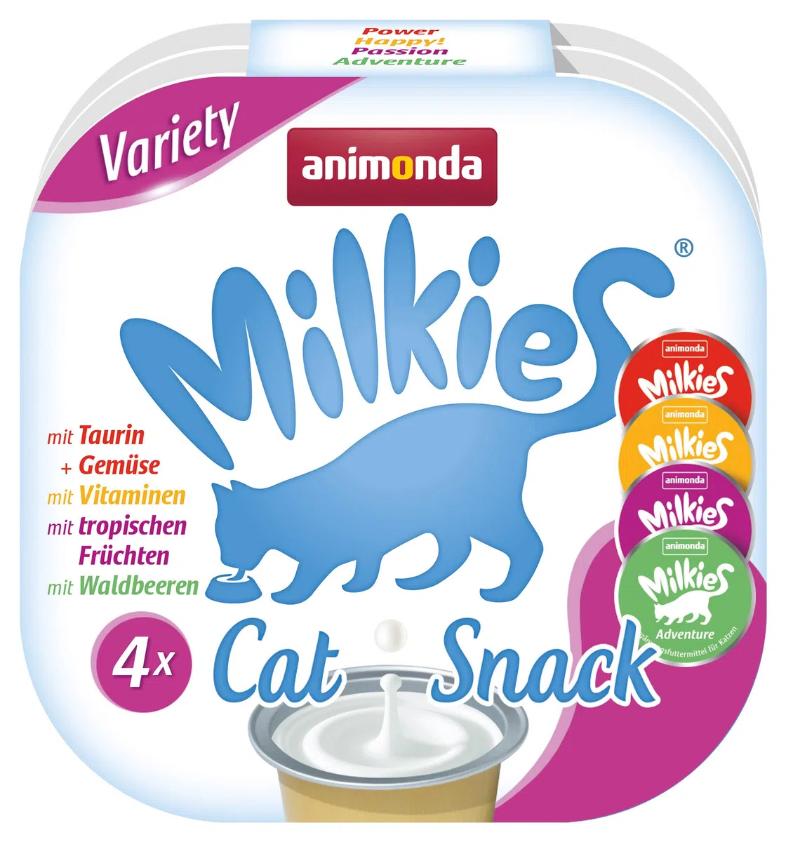 animonda Milkies, latte per gatti porzionato, Selection, 15 x 4 capsule da 15 g