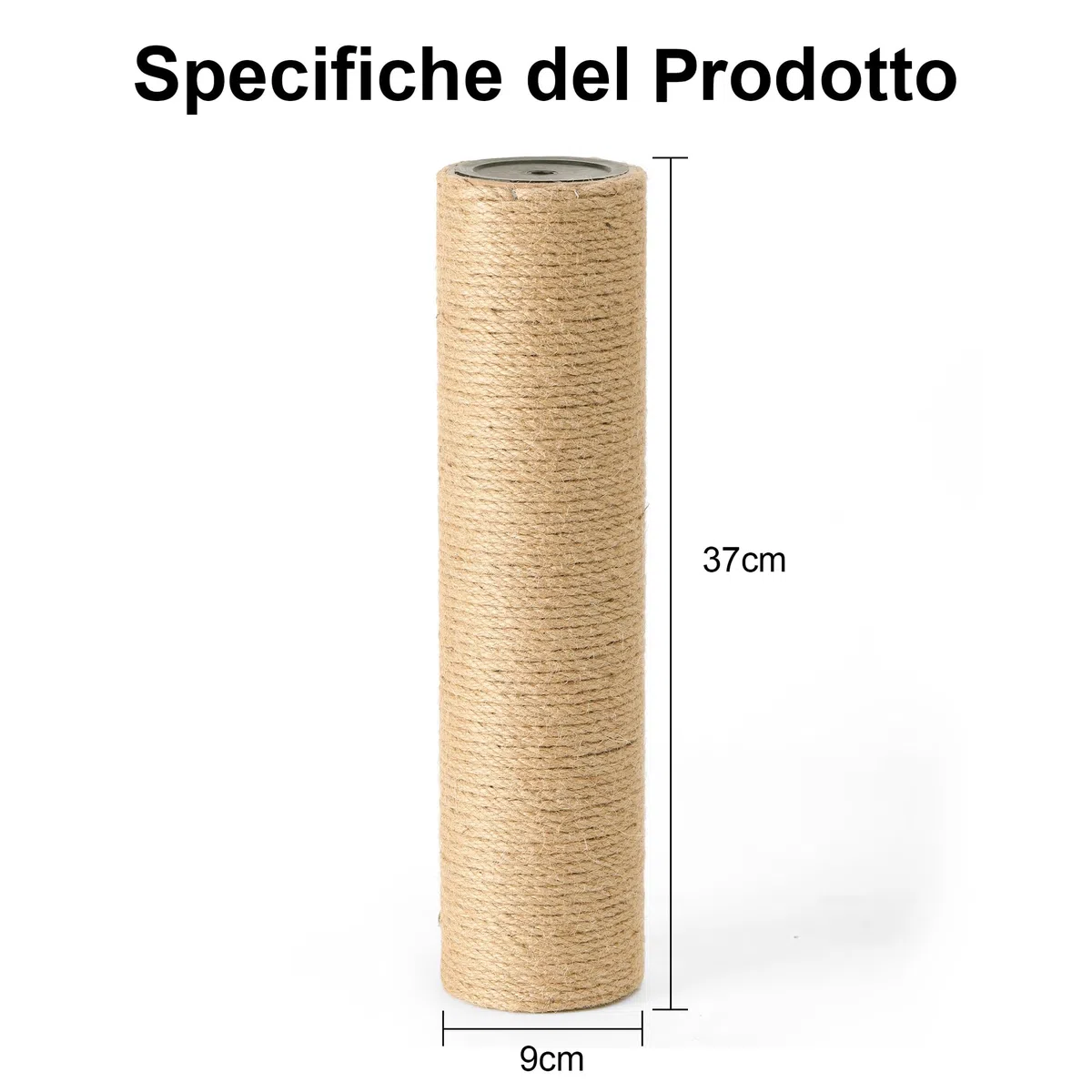 FUKUMARU 2 Confezioni di Ricambio per Palo Tiragraffi, 37cm x 9cm, Colonna tiragraffi in Corda di Iuta Naturale con Viti M8,Adatto per Vari Tiragraffi di FUKUMARU