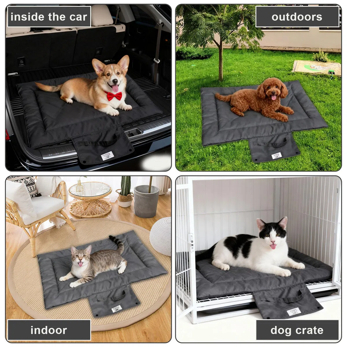 Coperta per cani da viaggio, 70 x 50 cm, portatile e pieghevole, morbida coperta per cani e gatti, lavabile, da viaggio, per divano, auto ed esterni