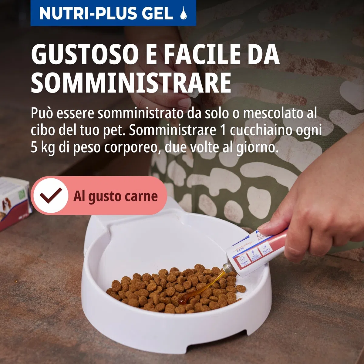 Virbac Nutri-Plus Gel | 120 g | Alimento complementare per cani e gatti per l'integrazione nutrizionale e la convalescenza | Stimolante dell'appetito, vettore energetico altamente concentrato