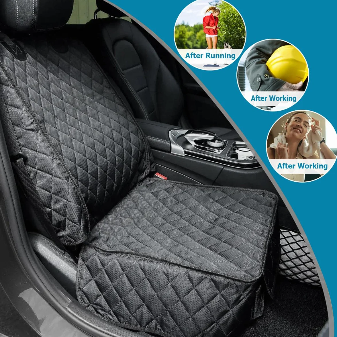JNNJ Coperta Telo Auto per Animali, Coprisedile Anteriore per Cani, Protezione Impermeabile Coprisedile Auto per Animali, Protezione Integrale Antiscivolo Coprisedili Adatto Tutte Auto(Nero)