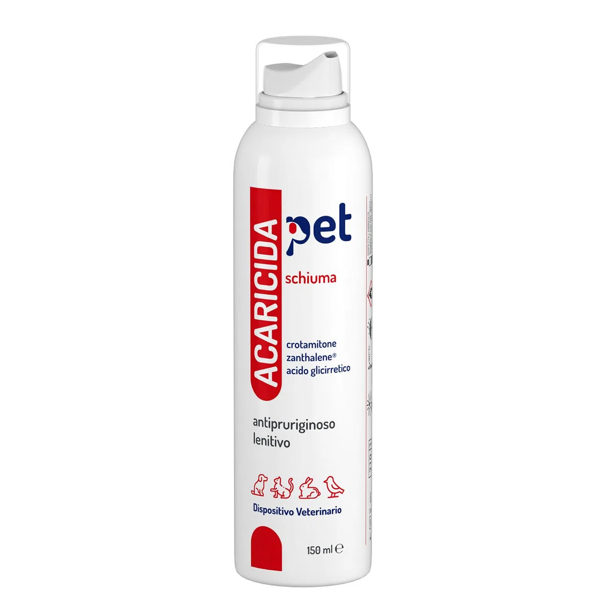 Roypet Schiuma Acaricida Pet Grattamento e arrossamento crotamitone 150ml