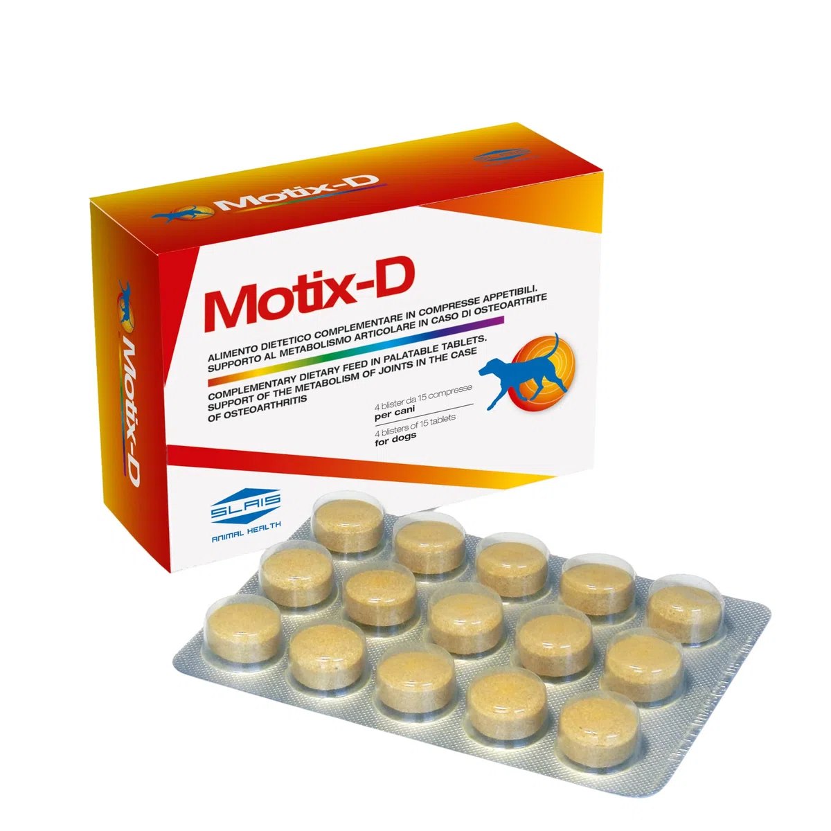 Motix-D Supporto Articolazioni Cane - Curcuma, Boswellia e Artiglio del Diavolo - Omega-3, Vitamine C/E - Supporto Naturale per Mobilità e Vitalità (60 COMPRESSE)