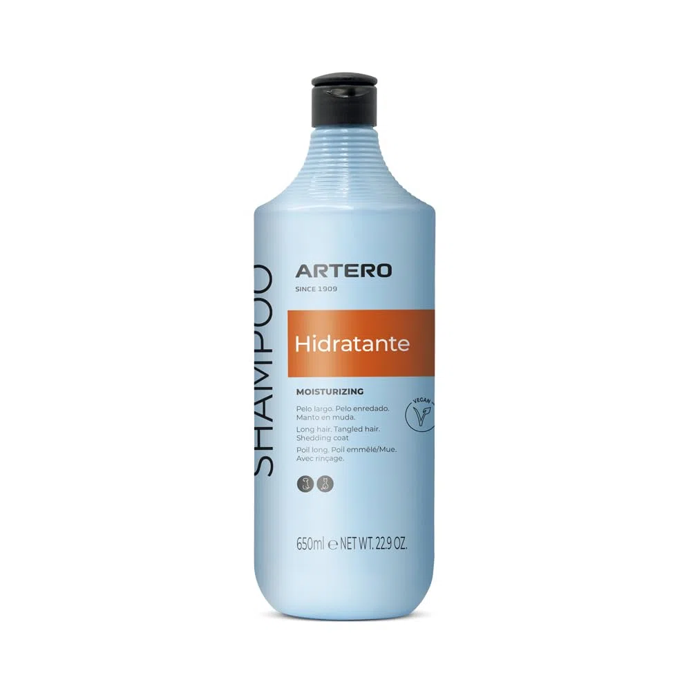 Artero Idratante. Shampoo per cani Ottima idratazione per Yorkshire Terrier, Bichon Maltese e animali a pelo lungo o pelliccia secca o rovinata. Con biotina.