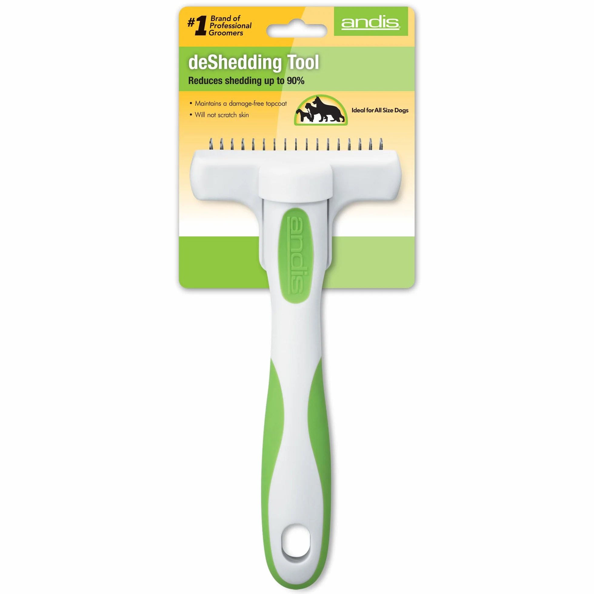 Strumento Andis per la Rimozione del Pelo - Spazzola per la Rimozione del Pelo del Cane - Rimuove Efficacemente il Sottopelo - Spazzola per la Rimozione del Pelo per Cani e Gatti - Aiuta a Spuntare il