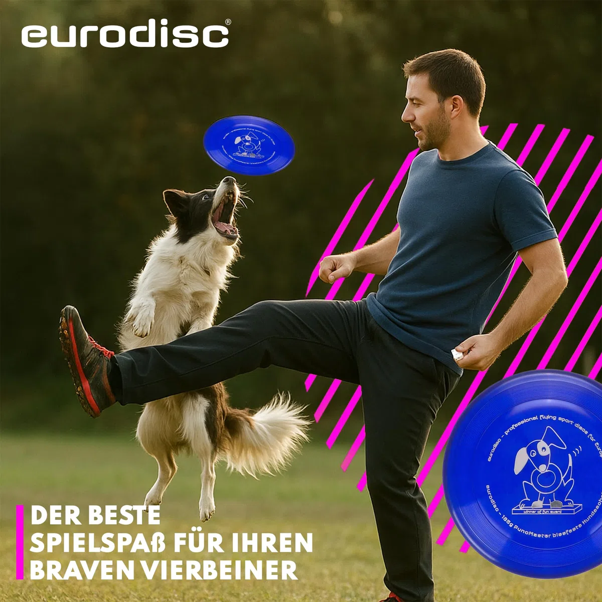 Eurodisc - Frisbee PuncMaster Fun Award, 135 g, colore: Blu scuro