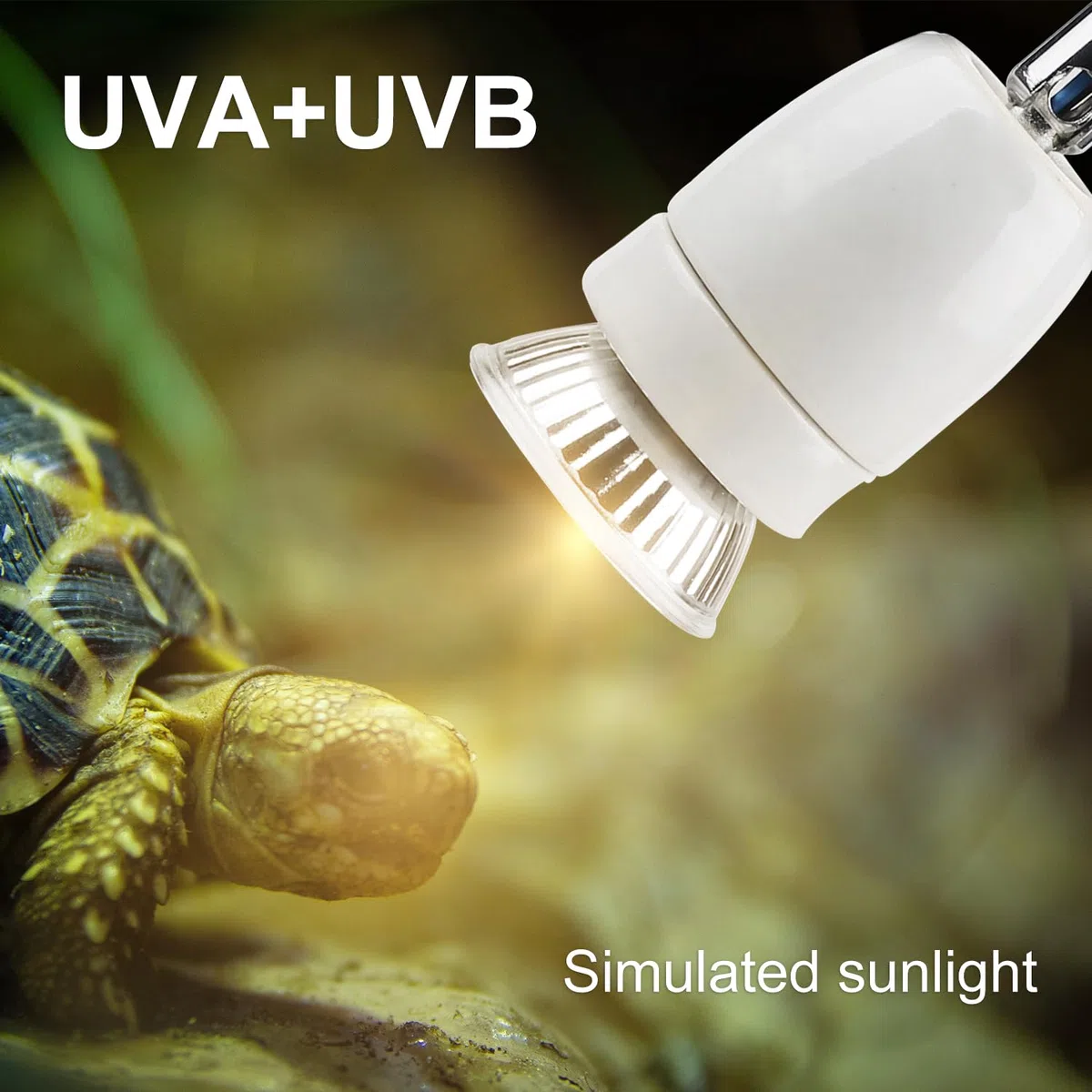 CPROSP Portalampada E27 Rettile Doppia Testa, con 2 * 25W Lampada, Lampada Riscaldante Presa con Doppio Interruttore, 1,8M Cavo e Spina, Lucertola Tartaruga UV, Presa in Porcellana Ruotabile a 360°