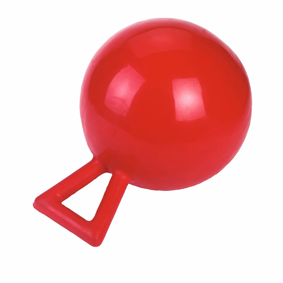 Kerbl Palla da gioco per cavalli, giocattolo per cavalli, palla da gioco a forma di animale, rossa, PVC, Ø25 cm, cavalli, con valvola, resistente