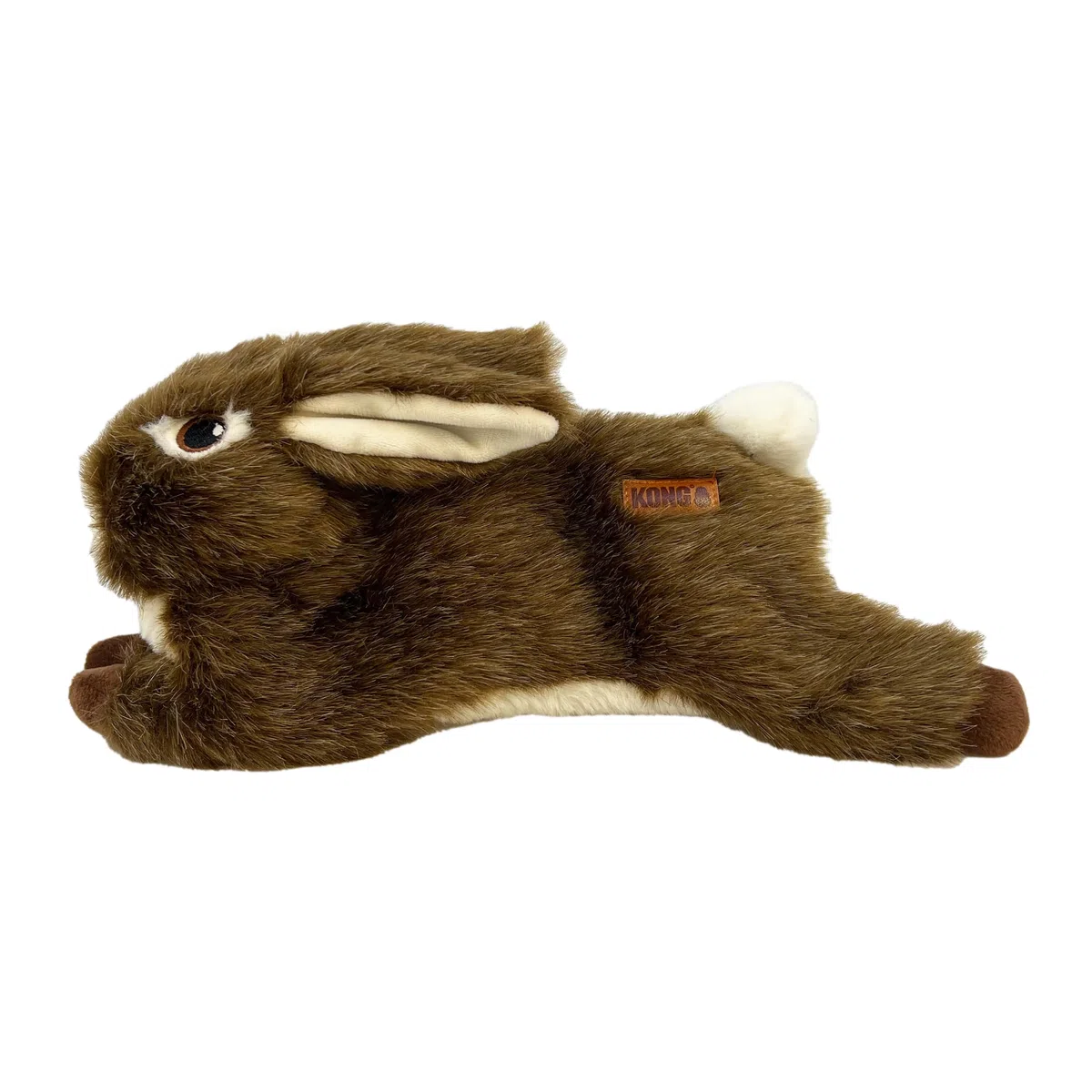 KONG Wild Low Stuffing Dog Toy – Coniglio – Peluche durevole con Squeaker – Imbottitura minima per meno disordine – Morbido giocattolo da masticare per cani di taglia piccola, media e grande