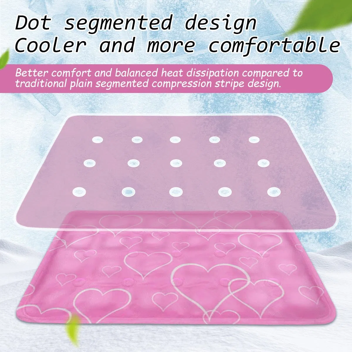 Tappetino Refrigerante Cane,Tappeto Refrigerante per Cani 60*90cm,Rosa Tappetino Refrigerante Gatto con Gel Non Tossico,Tappeto Refrigerante per Gatti Ideale per Cani,Gatti,Animali Domestici in Estate